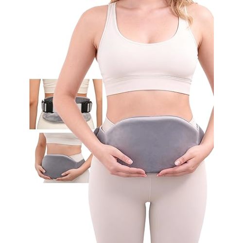 Cesarean Recovery Belt C-Section Belly Binder with Hot & Cold Therapy Gel Pack, Adjustable Postpartum Wrap for Post-Op Incision Protection & Kicks Prevention，Lower Back Pain