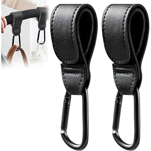 2 Pcs Baby Bag Clips, Leather Buggy Clips Multipurpose Hooks Pram Clips, Pushchair Clips Baby Stroller Hooks with Sturdy Carabiner and Strong Magic Adhesive for Hanging Shopping Handbag Changing Bag : Amazon.com.au: Home