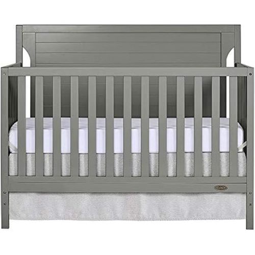 Dream On Me Cape Cod 5-in-1 Convertible Crib in Storm Grey, Greenguard Gold Certified, 55x30x44.5 Inch (Pack of 1)