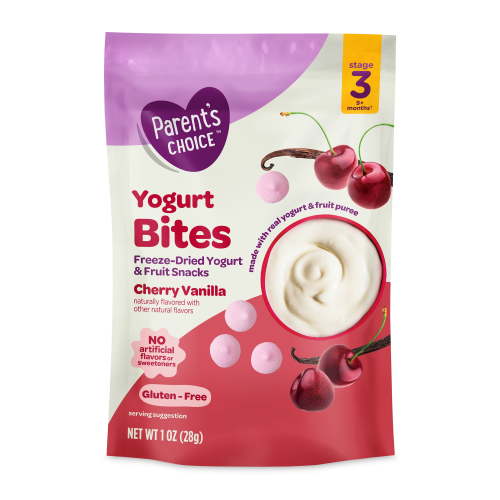 Parent's Choice Cherry Vanilla Stage 3 Toddler Yogurt Bites 1 oz Pouch