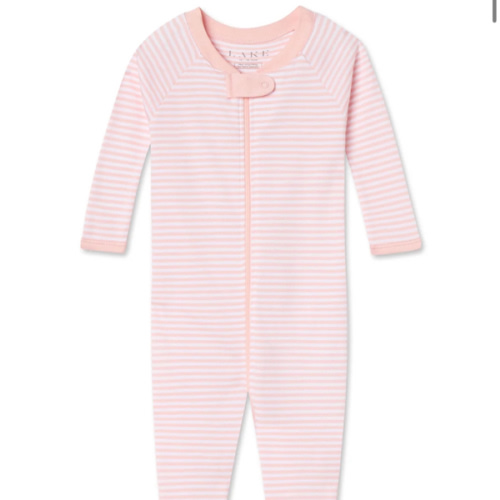 LAKE | Baby | Pima Cotton Pajamas | English Rose Stripe Baby Sleeper