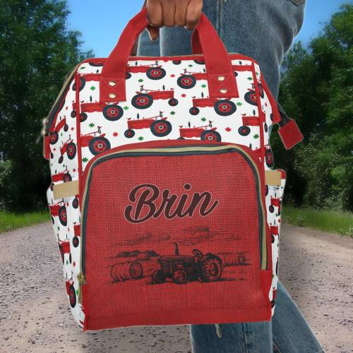 PERSONALIZED Tractor Farming Backpack, Farm Tractor Diaper Bag, Farm Baby Gift, Tractor Baby Gift, Farm Kid Back to School, Farm Mom Gift