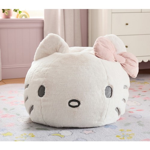 Anywhere Beanbag™, Hello Kitty® Faux Fur Ivory