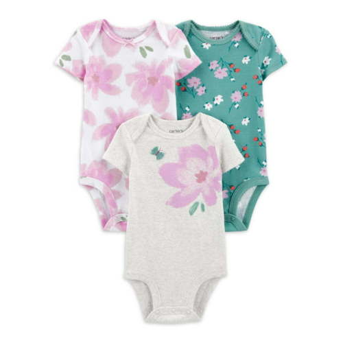 Carter's Child of Mine Baby Girl Bodysuit, 3-Pack, Sizes Preemie-18M