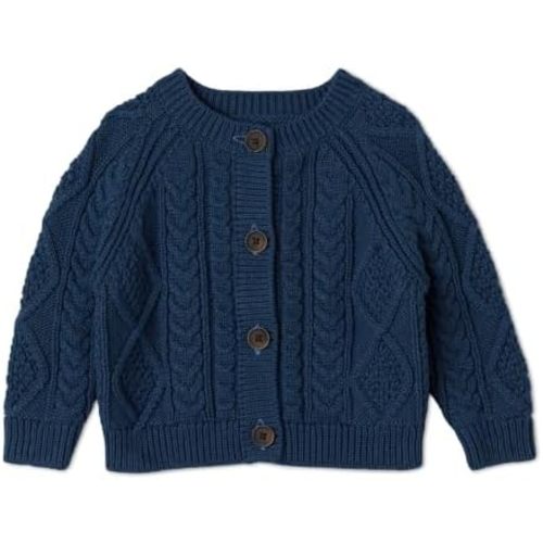 Amazon Essentials x Sofia Grainge Unisex Toddlers and Babies' Fisherman Cardigan Sweater