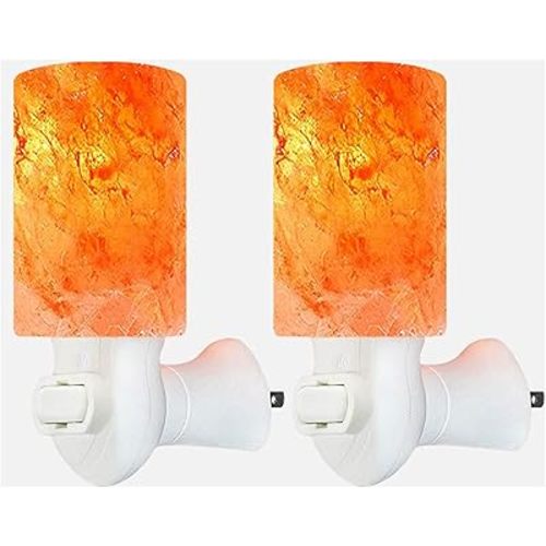 Spantik Himalayan Rock Salt Night Light Cylinder Shape 2Pack