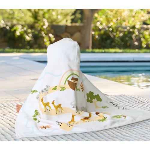 Noah's Ark Baby Beach Hooded Towel UPF 50+