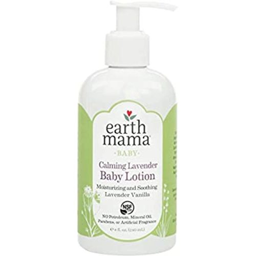 Earth Mama Calming Lavender Baby Lotion with Organic Calendula, 8-Fluid Ounce - 8 Fl Oz (Pack of 1)