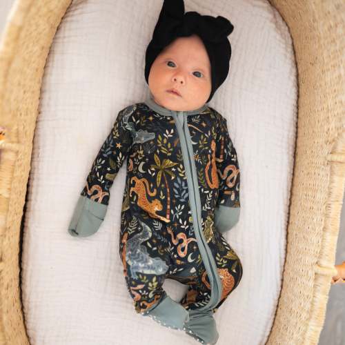 Flexi-Fit Zip PJ - Night Jungle - Luxe Bamboo