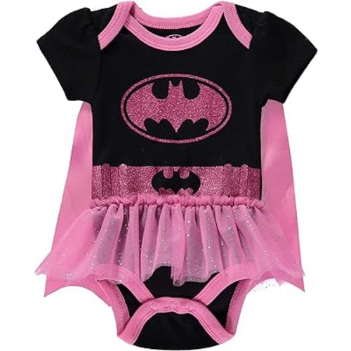 DC Comics baby-girls Batgirl Bodysuit Tutu Skirt and Detachable Cape