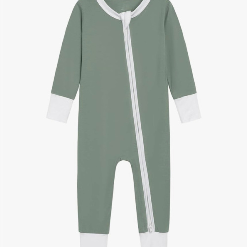 Baby Zippered Rompers Newborn Pajamas Sleepers Long Sleeve Jumpsuits Infant Zipper Romper-Viscose from Bamboo