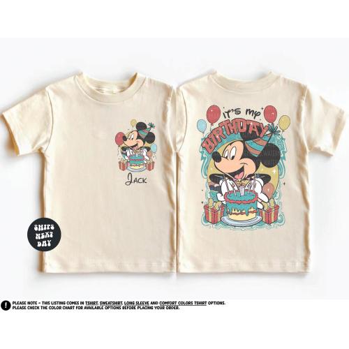 Custom Disney Birthday Shirt It's My Birthday Sweatshirt Disney Birthday Party Shirt Mickey Sweatshirt Birthday Boy Shirt Toddler Boy Shirt