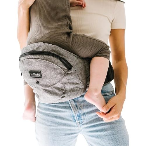 Tushbaby The Original Premium Quality Hip Seat Carrier – Safety-Certified Baby & Toddler Carrier with Secure Safety Buckles, No-Flimsy-Foam Design, Storage Pockets & Nursing Pillow. 0–3 yrs