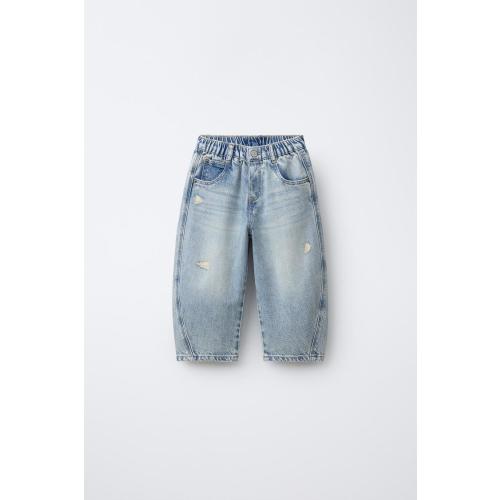 RIPPED BARREL JEANS - Light blue | ZARA United States