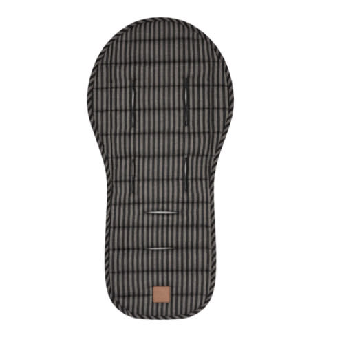 Noir Stripe Universal Linen Pram Liner