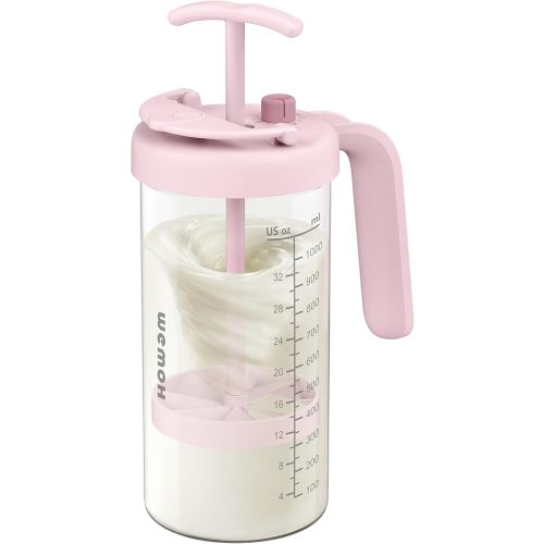 Borosilicate Glass Formula Mixing Pitcher – 32oz True Mixing Capacity, Time Dial for Freshness Tracking, Dishwasher-Safe, BPA-Free Lid, Perfect for Breastmilk Pitcher Method & Multi-Baby Feeding, Pink