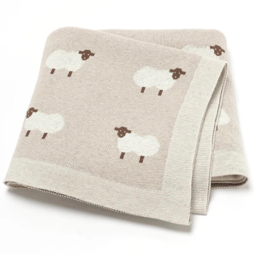 Sheep Knitted Blanket