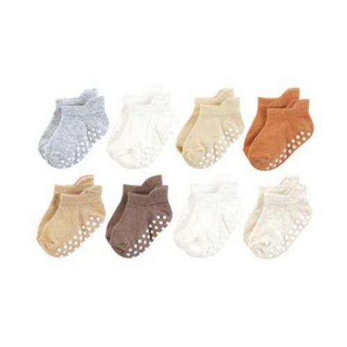 Baby Boys Unisex 12 Pack Natural Non Skid No-Show Socks