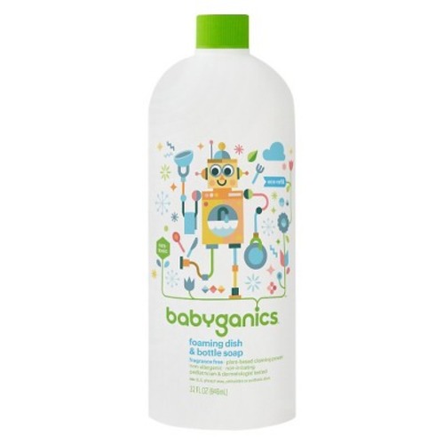 Babyganics Dish & Bottle Soap Refill, Fragrance Free - 32oz