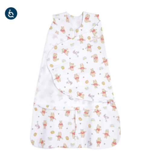 100% Cotton Baby Swaddle Winnie the Pooh Rainbows | Newborn | HALO US