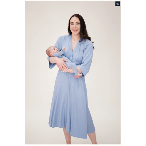 Lila Labor & Postpartum Gown in Periwinkle Blue