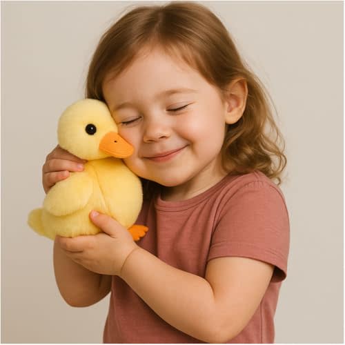 5" Simulated Plush Yellow Duck Plushie Toy Stuffed Animal Children Kids Small Gift Stocking Stuffers for Kids Teens