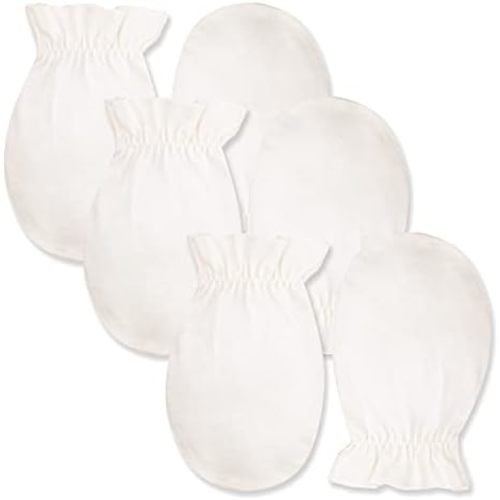 100% Certified Organic Cotton Baby No Scratch Mittens For Newborn to 0-6 Months