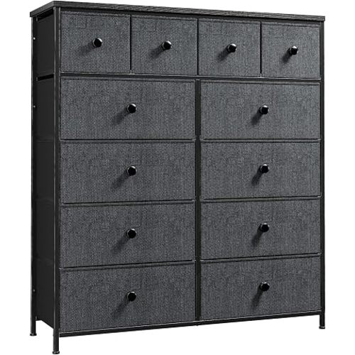 Romorgniz 12 Drawer Dresser for Bedroom, Tall Vertical Storage Cabinet