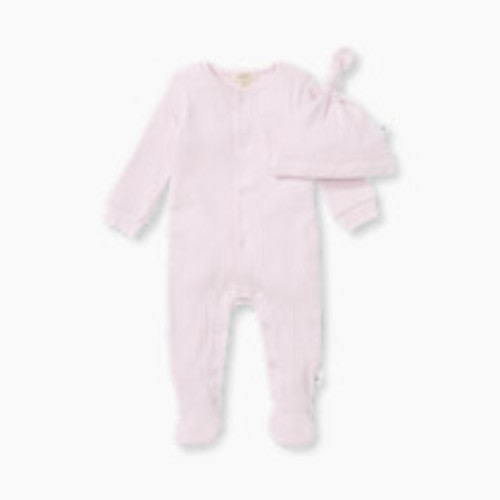 Burt's Bees Baby Organic Cotton Sweet Rib Jumpsuit Set - Sweet Lavender, Newborn