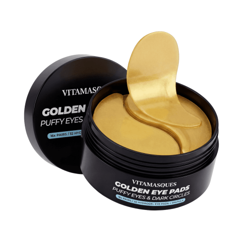 Vitamasques Golden Hydrogel Eye Pads for Puffy Eyes & Dark Circles, 16 Pairs