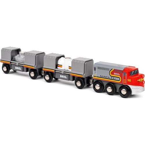 BRIO World – 36089 Trains of The World Santa Fe Train | Wooden Toy Train for Kids Aged 3 Years Up