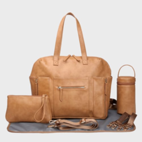 Chelsea Convertible Diaper Bag | Backpack to Tote | Tan