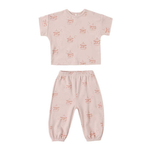 Quincy Mae Carousel Jersey Tee + Pant Set