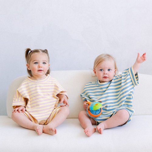 Cotton Striped Romper