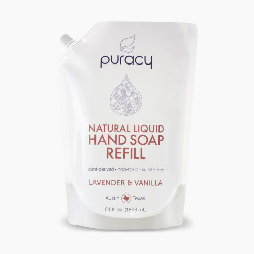Puracy Natural Liquid Hand Soap Refill - Lavender & Vanilla, 64 oz