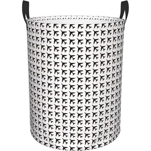 Airplane Foldable Laundry Basket Organizer,Fabric Clothes Toy Storage Basket Nursery Hamper Storage Bin For Household Bedroom, Bathroom, College Dorm-Small
