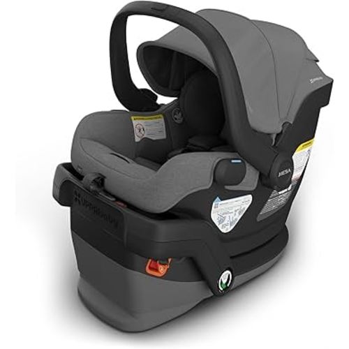 UPPAbaby Mesa V3 Infant Car Seat - Easy Installation + SmartSecure Technology - Attaches to Stroller | Base + Infant Insert Included - Greyson (Charcoal Mélange)