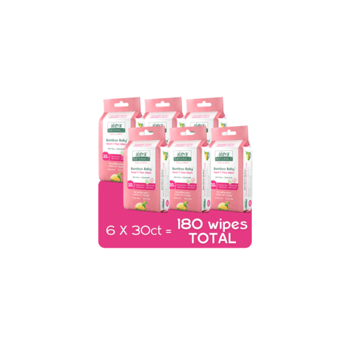 Aleva Naturals Bamboo Baby Hand 'n' Face Wipes Economy Pack