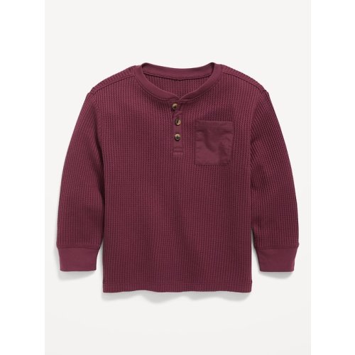 Long-Sleeve Waffle Knit Henley T-Shirt for Toddler Boys