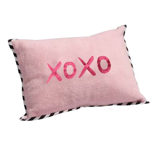 Bacati - Decorative Pillow, Love Aztec Black Fuchsia