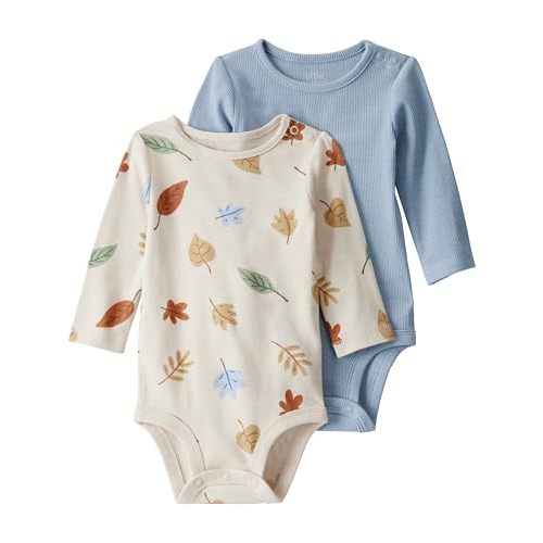 little planet by carter's Baby 2-Pack Organic Cotton Long-Sleeve Bodysuits