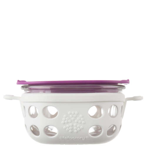 4 Cup Glass Food Storage Optic White Huckleberry