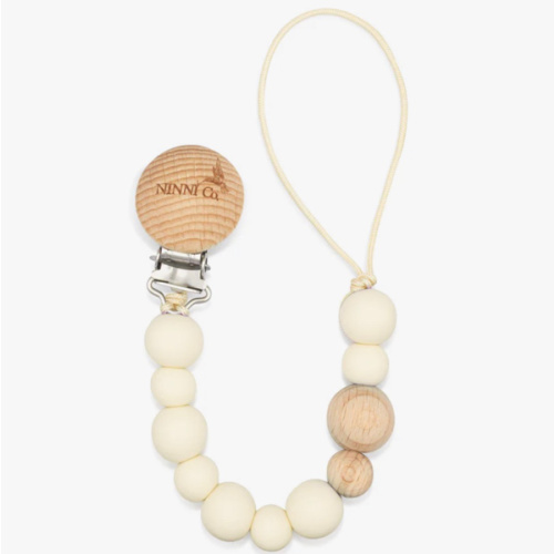 Ninni Co. Marshmallow Cream Pacifier Clip