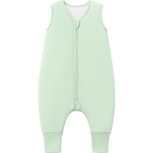 Baby Sleep Sack Boys & Girls Wearable Blanket 95% Rayon Form Bamboo 5% Spandex 1 TOG Toddler Sleeping Sack with Legs 2- Way Zipper 6-12M