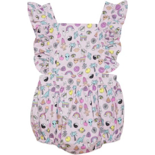 Ruffle Sleeve Bubble Romper, Newborn