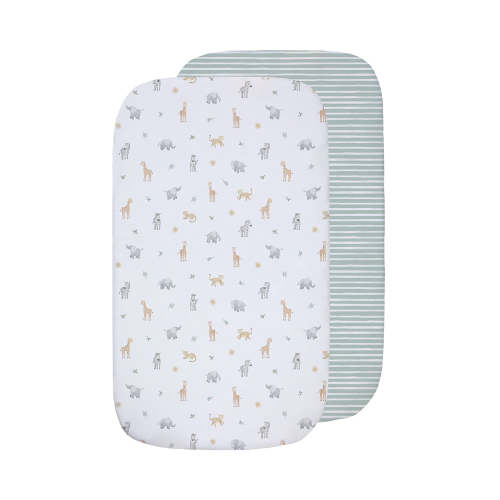 2 Pack Organic Bedside Sleeper Fitted Sheet - Roam & Roar
