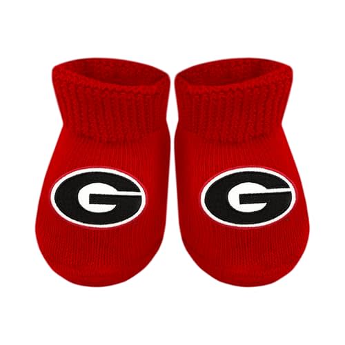 Creative Knitwear College Baby Bootie Sock - Team Logo, Multiple Colors, for Boys & Girls (Newborn - 6 Months)
