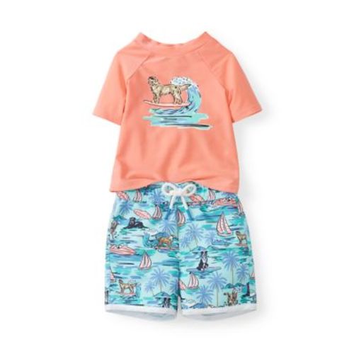 Baby Boys Short Sleeve Rash Guard Set