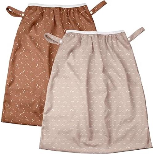 Mama Koala Pail Liner for Cloth Diapers, Reusable and Washable Waterproof Pail Liner with Strap for Diaper Pails, 2 Pack(P001)