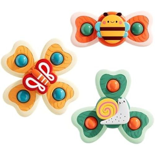 ALASOU Suction Cup Spinner Airplane Travel Toys for 1 Year Old Boy Girl